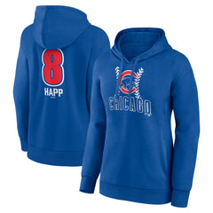 MLB Ian Happ Chicago Cubs Women's Fastball Player Name & Number Pullover Hoodie