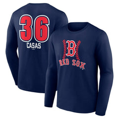 MLB Triston Casas Boston Red Sox Fastball Player Name & Number Long Sleeve T-Shirt