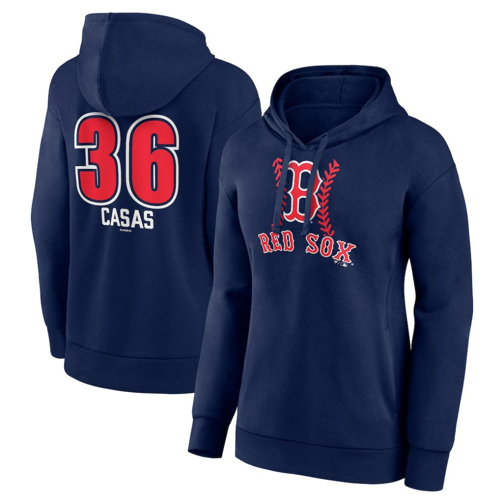 MLB Triston Casas Boston Red Sox Women's Fastball Player Name & Number Pullover Hoodie