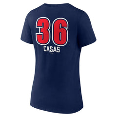 MLB Triston Casas Boston Red Sox Women's Fastball Player Name & Number V-Neck T-Shirt