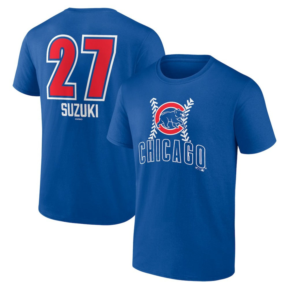 MLB Seiya Suzuki Chicago Cubs Fastball Player Name & Number T-Shirt