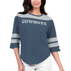 Starter Women's Fullback Tri-Blend 3/4-Sleeve T-Shirt - Dallas Cowboys