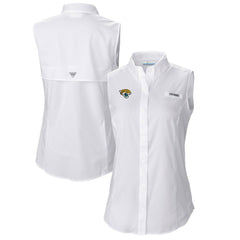 Women's PFG Tamiami Omni-Shade Sleeveless Button-Up Shirt - Jacksonville Jaguars