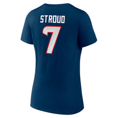C.J. Stroud Women's Icon Player Name & Number V-Neck T-Shirt - Houston Texans