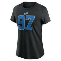 Aidan Hutchinson Women's Player Name & Number T-Shirt - Detroit Lions