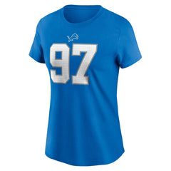 Aidan Hutchinson Women's Player Name & Number T-Shirt - Detroit Lions