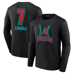 MLB Corbin Carroll Arizona Diamondbacks Name & Number Fastball Long Sleeve T-Shirt