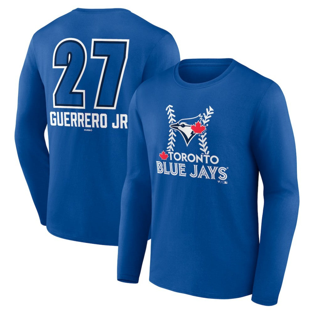 MLB Vladimir Guerrero Jr. Toronto Blue Jays Name & Number Fastball Long Sleeve T-Shirt