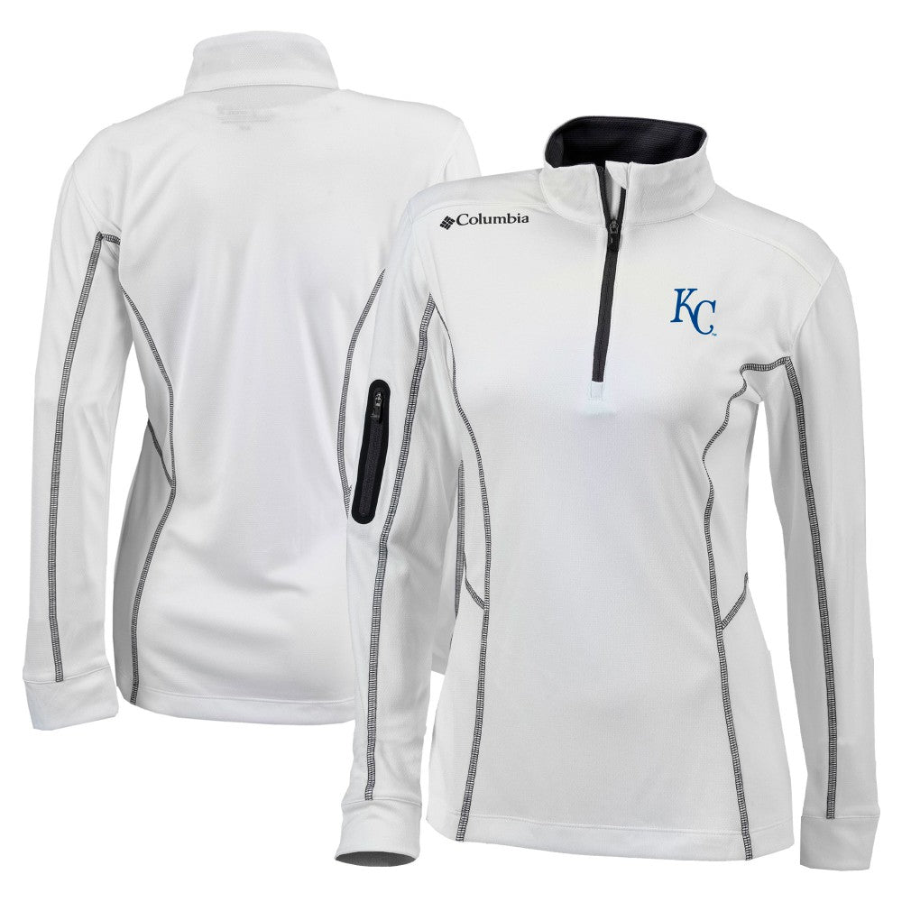 MLB Kansas City Royals Columbia Women's Omni-Wick Shotgun Quarter-Zip Pullover Top