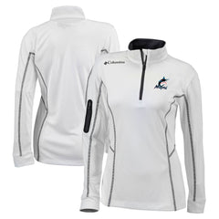 MLB Miami Marlins Columbia Women's Omni-Wick Shotgun Quarter-Zip Pullover Top