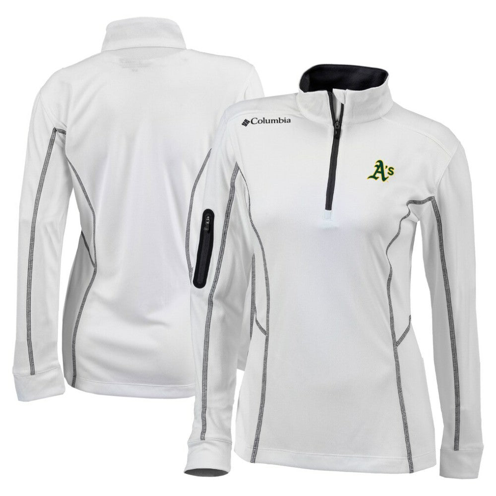 MLB Athletics Columbia Women's Omni-Wick Shotgun Quarter-Zip Pullover Top