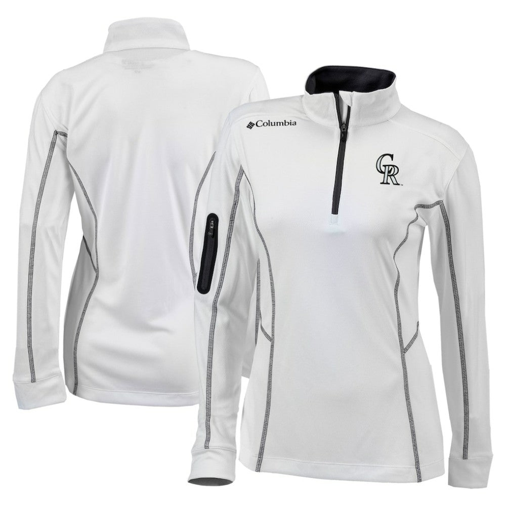 MLB Colorado Rockies Columbia Women's Omni-Wick Shotgun Quarter-Zip Pullover Top