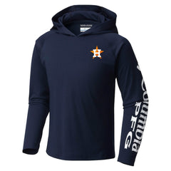 MLB Houston Astros Columbia Youth Terminal Tackle Long Sleeve Hoodie T-Shirt