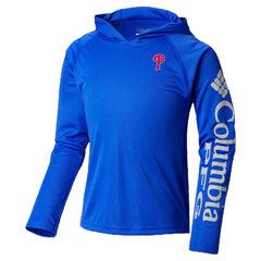 MLB Philadelphia Phillies Columbia Youth Terminal Tackle Long Sleeve Hoodie T-Shirt
