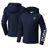 MLB Milwaukee Brewers Columbia Youth Terminal Tackle Long Sleeve Hoodie T-Shirt
