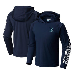 MLB Seattle Mariners Columbia Youth Terminal Tackle Long Sleeve Hoodie T-Shirt