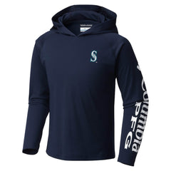 MLB Seattle Mariners Columbia Youth Terminal Tackle Long Sleeve Hoodie T-Shirt
