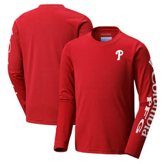 MLB Philadelphia Phillies Columbia Youth Terminal Tackle Long Sleeve T-Shirt