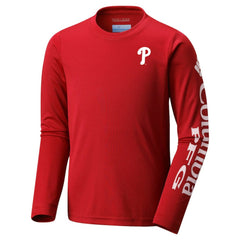 MLB Philadelphia Phillies Columbia Youth Terminal Tackle Long Sleeve T-Shirt