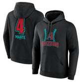 MLB Ketel Marte Arizona Diamondbacks Name & Number Fastball Pullover Hoodie