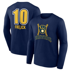 MLB Sal Frelick Milwaukee Brewers Name & Number Fastball Long Sleeve T-Shirt
