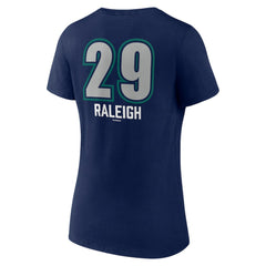 MLB Cal Raleigh Seattle Mariners Women's Name & Number Fastball V-Neck T-Shirt