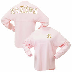 NHL Pink Seattle Kraken Fanatics Women's Spirit Jersey Long Sleeve T-Shirt