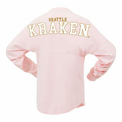 NHL Pink Seattle Kraken Fanatics Women's Spirit Jersey Long Sleeve T-Shirt