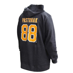 NHL Black David Pastrnak Boston Bruins Profile Women's Plus Size Name & Number Thermal Pullover Hoodie