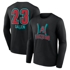 MLB Zac Gallen Arizona Diamondbacks Name & Number Fastball Long Sleeve T-Shirt