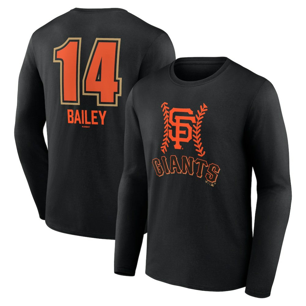 MLB Patrick Bailey San Francisco Giants Name & Number Fastball Long Sleeve T-Shirt