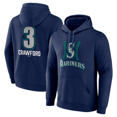 MLB J.P. Crawford Seattle Mariners Name & Number Fastball Pullover Hoodie