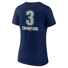 MLB J.P. Crawford Seattle Mariners Women's Name & Number Fastball V-Neck T-Shirt