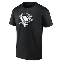 NHL Black Pittsburgh Penguins Personalized Name & Number Monochrome T-Shirt