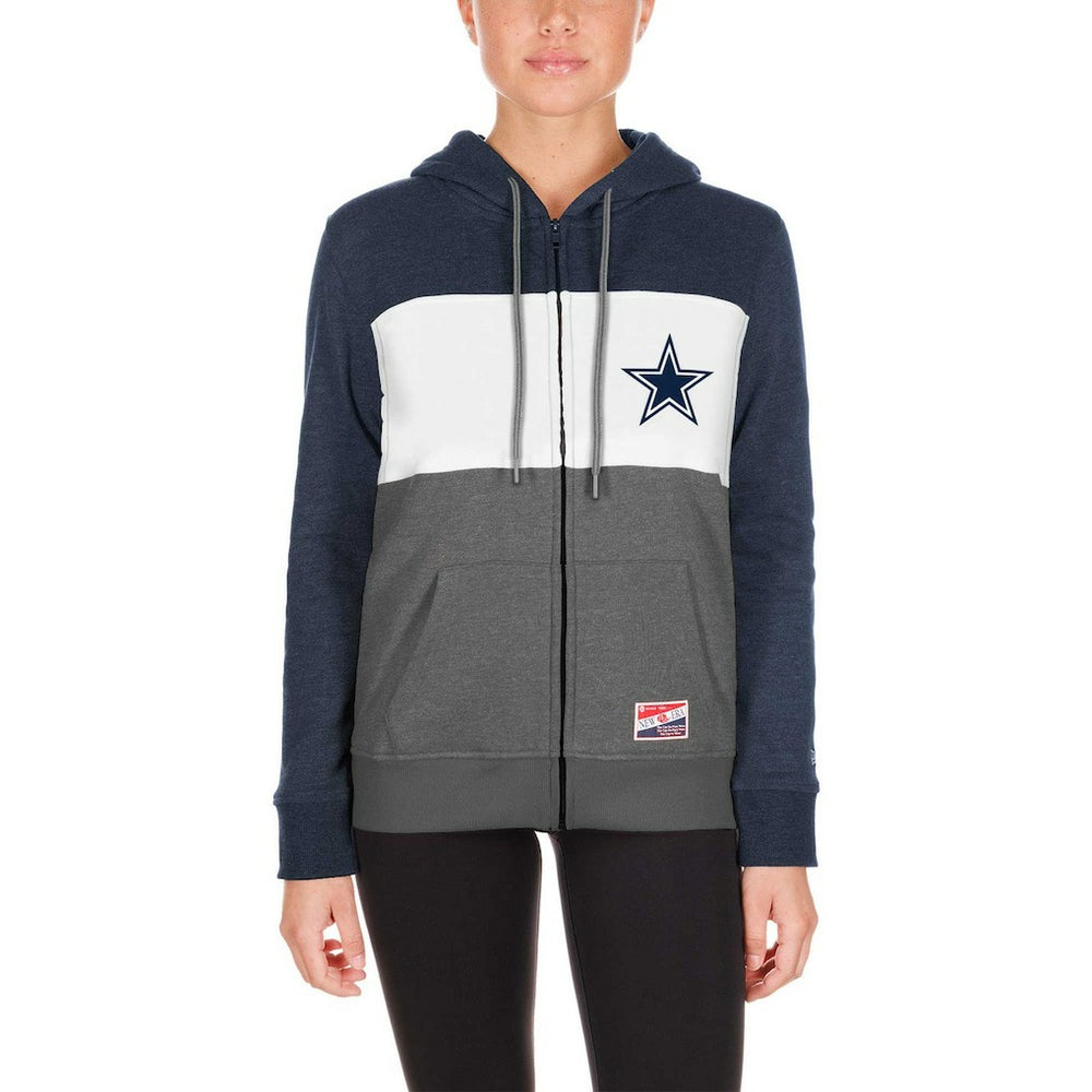 Women's Color-Block Full-Zip Hoodie - Dallas Cowboys