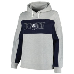 MLB New York Yankees Profile Women's Plus Size Pullover Jersey Hoodie
