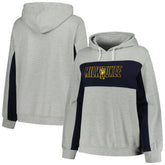 MLB Milwaukee Brewers Profile Women's Plus Size Pullover Jersey Hoodie
