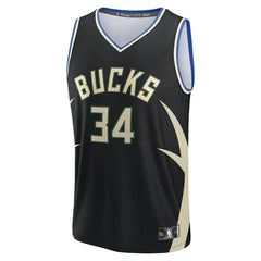 NBA Giannis Antetokounmpo Milwaukee Bucks Youth Fast Break Replica Player Jersey
