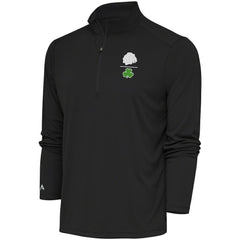 NHL Charcoal Chicago Blackhawks Antigua Shamrock Tribute Quarter-Zip Pullover Top