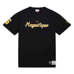 NHL Black Mario Lemieux Pittsburgh Penguins Mitchell & Ness Premium Nickname Vintage Logo T-Shirt