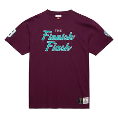 NHL Purple Teemu Selanne Anaheim Ducks Mitchell & Ness Premium Nickname Vintage Logo T-Shirt