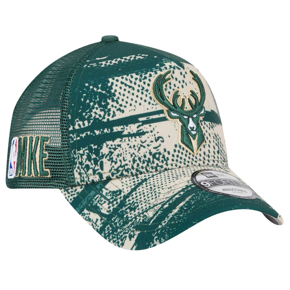 NBA Milwaukee Bucks Tip Off A-Frame Trucker 9FORTY Adjustable Hat