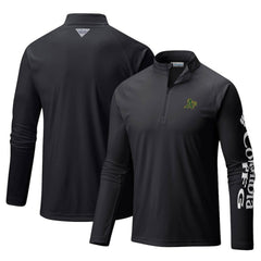 MLB Athletics Columbia Terminal Tackle Omni-Shade Raglan Quarter-Zip Pullover Top