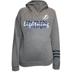 NHL Heather Gray Tampa Bay Lightning Fanatics Women's Plus Size Lightweight Fleece Raglan Pullover Hoodie