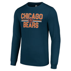 Starter Team Mesh Print Graphic Long Sleeve T-Shirt - Chicago Bears