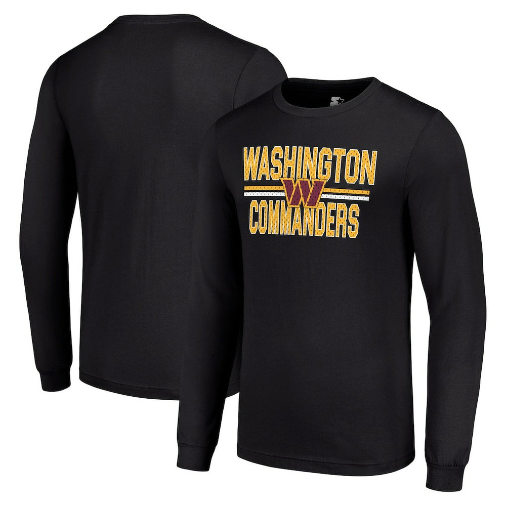 Starter Team Mesh Print Graphic Long Sleeve T-Shirt - Washington Commanders