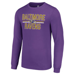 Starter Team Mesh Print Graphic Long Sleeve T-Shirt - Baltimore Ravens
