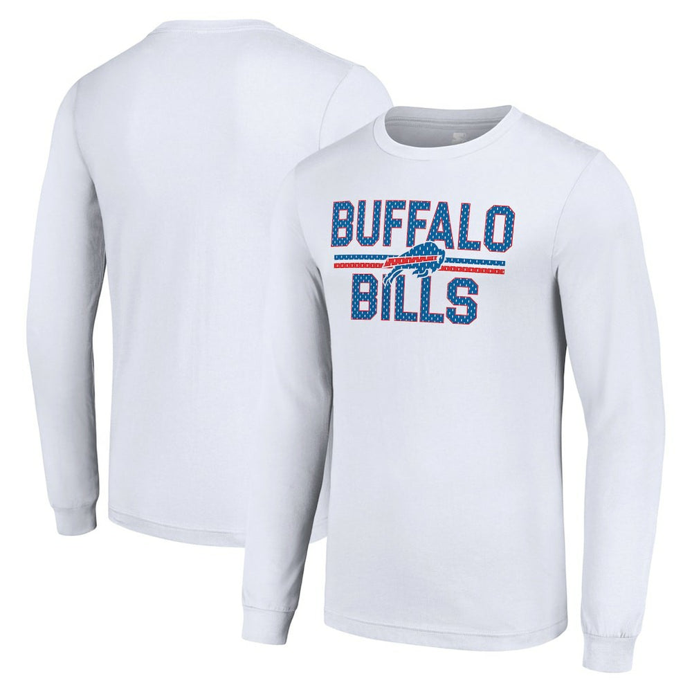 Starter Team Mesh Print Graphic Long Sleeve T-Shirt - Buffalo Bills