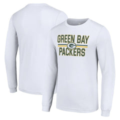 Starter Team Mesh Print Graphic Long Sleeve T-Shirt - Green Bay Packers