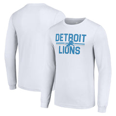 Starter Team Mesh Print Graphic Long Sleeve T-Shirt - Detroit Lions